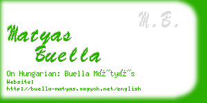 matyas buella business card